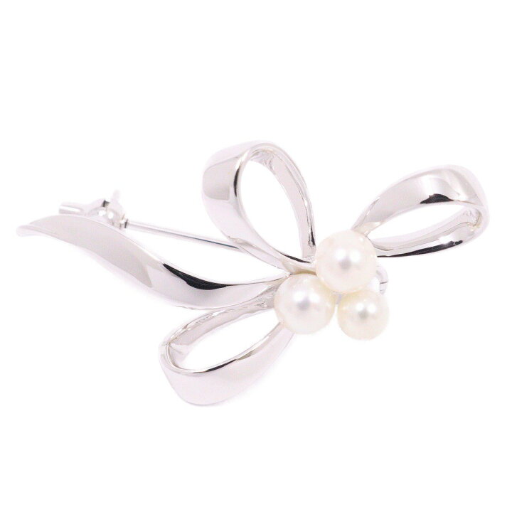 楽天市場】【中古】MIKIMOTO ミキモト リーフ リボンモチーフ ブローチ 