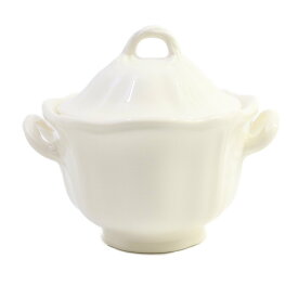 【中古】WEDGWOOD ウェッジウッド クイーンズプレーン シュガーポット クリーム色【いおき質店】