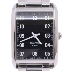 【中古】TOM FORDトムフォード N.001 TFT001003 クォーツ メンズ 腕時計 黒文字盤 替えベルト付【いおき質店】