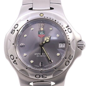 【中古】タグホイヤー キリウム クォーツ メンズ 腕時計 グレー文字盤 純正SSベルト WL1111【いおき質店】