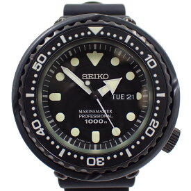 【中古】SEIKO セイコー プロスペックス マリーンマスター クォーツ メンズ 腕時計 デイデイト 黒文字盤 SBBN025 / 7C46-0AH0【いおき質店】
