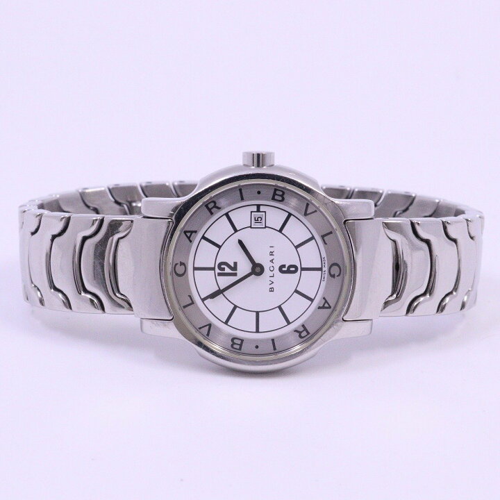 ブルガリ ソロテンポ クォーツ レディース 腕時計 飾りつける 白文字盤  
