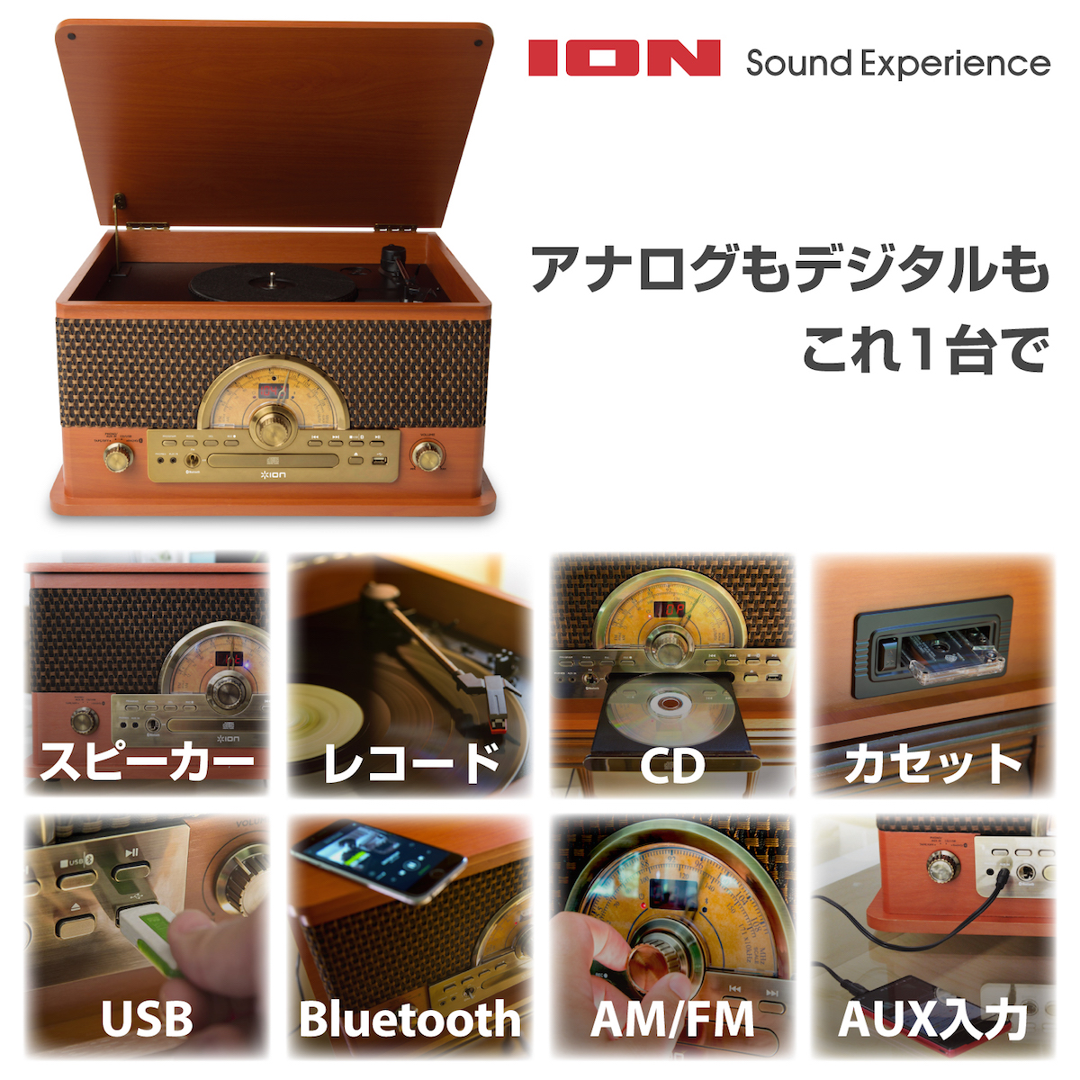 楽天市場】【公式 / 送料無料】ION Audio レトロ調 ミュージック 