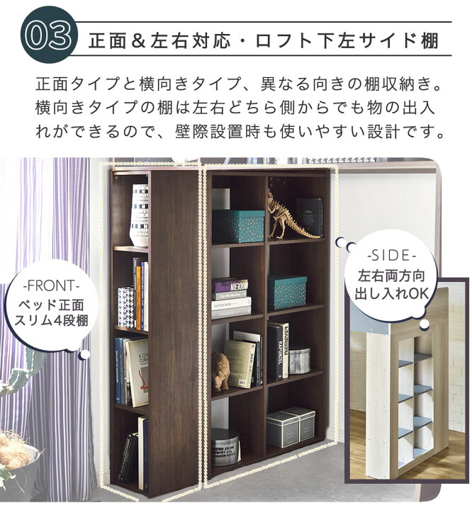 楽天市場】アイビー システムベッドシリーズ ロフトベッド システム 