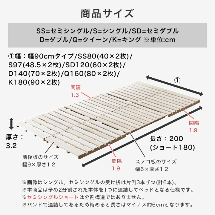 楽天市場】三つ折りすのこマット すのこベッド セミシングル シングル 