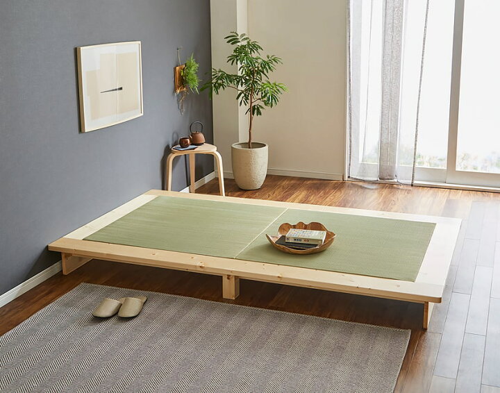 楽天市場】畳ステージベッド シングル セミダブル ダブル 木製 北欧 
