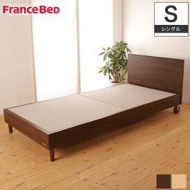 フランスベッド パネル型ベッド ピスコ21F シングル 木製キャスター付 フレームのみ コンパクトベッド 脚付 フラットタイプ ヘッドボード 日本製 francebed 木製ベッド