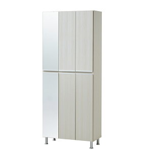 【全商品に使える11%offクーポン!!】 シューズボックス シューズラック ハイタイプ 幅75cm 下駄箱 靴箱 木製 ミラー付き 全身鏡付き おしゃれ シンプル モダン 木目柄 国産 日本製 玄関収納 リ