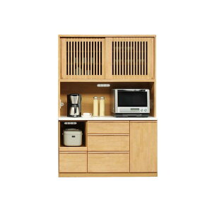【全商品に使える11%offクーポン!!】 食器棚 キッチンボード 140cm幅 ダイニングボード レンジ台 完成品 カウンター収納 オープンボード 引き出し 箱組 キッチン収納 コンセント付き 木目 幅140c