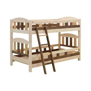 【全商品ポイント10倍!!】 2段ベッド 二段ベッド ロータイプ シングルベッド コンパクト おしゃれ 子供用 大人用 国産 白 ホワイトウォッシュ 白木 ブラウン ひのき ヒノキ 桧 檜 木製 高さ調