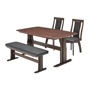 【全商品に使える11%offクーポン!!】 ダイニングテーブルセット 4人掛け 幅150cm 長方形 回転式ダイニングチェアー 2脚セット 木製 おしゃれ ダイニングベンチ 長椅子 突板 食卓テーブルセット