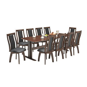 �y�S���i�|�C���g10�{!!�z �_�C�j���O�e�[�u���Z�b�g 10�l�|�� ��210cm �ؐ� �n�C�o�b�N�`�F�A ��] �����` ������� �I�[�N �E�H�[���i�b�g �˔� �I�Ȃ� 10�r�Z�b�g ���_�� �V���v�� �H��e�[