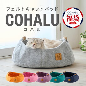 【お得なクーポン付き福袋セット】 フェルトキャットベッド COHALU　[コハル ペット 猫 犬 ハウス クッション ねこ おしゃれ 小型犬 ウール 白 かわいい 涼しい フェルト 暖かい]
