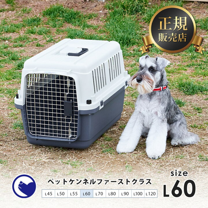 楽天市場 限定クーポン対象商品 8 18 8 28 Oft ペットケンネル ファーストクラス L60 外寸 幅40 奥60 5 高40 5cm 本体重量 約 3kg おすすめ クレート ランキング 大きめ 飛行機 小型犬 中型犬 多頭用 ハードキャリー コンテナ クレート Oft Store 楽天市場店