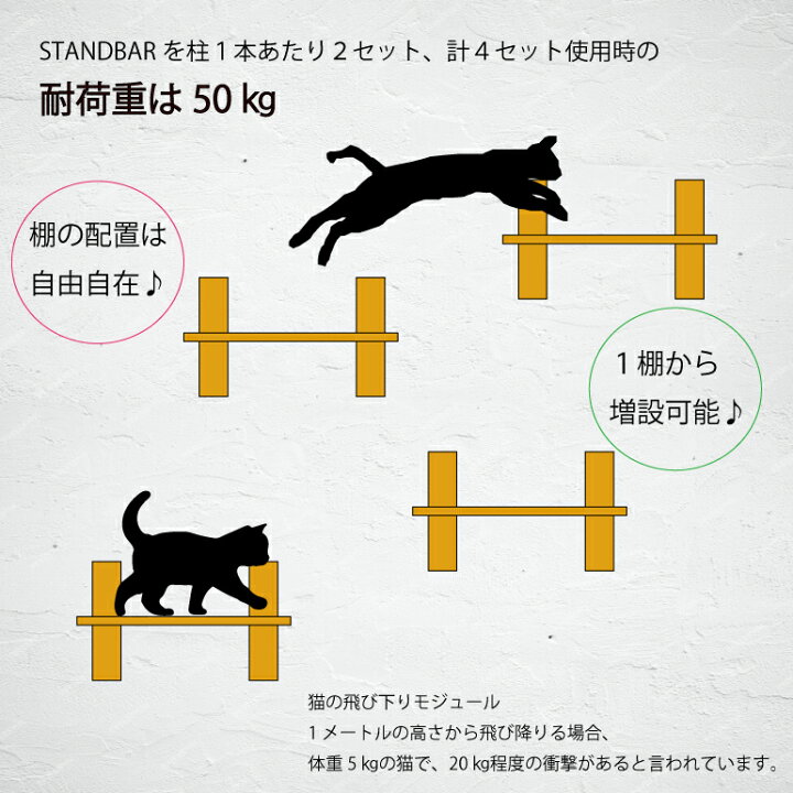楽天市場】DIYキット キャットステップ【 cat-stb】 キャットウォーク 