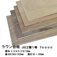 ラワン合板 べニア板 (約)厚み12～2.5x幅1200～600x奥行500～50mm【DIY】オーダーカット無料　木材　収納…