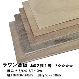 ラワン合板 べニア板 (約)厚み12～2.5x幅1200～600x奥行500～50mm【DIY】オーダーカット無料　木材　収納棚　棚板追加　増設　棚板　天板　フリーカット　安い　本棚