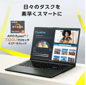 ASUS Vivobook Go 15 E1504FA-R3165BWS 15.6�C���` Ryzen 3 7320U SSD512GB �������e��16GB Office 2024���� Windows 11 Web�J���� ���{��ŃL�[�{�[�h �~�b�N�X�u���b�N