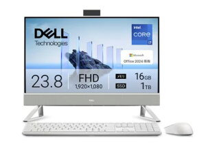 Dell 24 AD67-FNWHB 23.8�C���` Core i7 1355U SSD�F1TB �������e��16GB �}�C�N���\�t�g2024���� ��F�� Windows 11 �O�t��DVD±RW�h���C�u���� �p�[���z���C�g