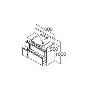 ハウステック 洗面化粧台 ラヴァーボ プラス 洗面台 W1000 全引き出し メッキ水栓セット メーカ直送 送料無料(一部地域のぞく)