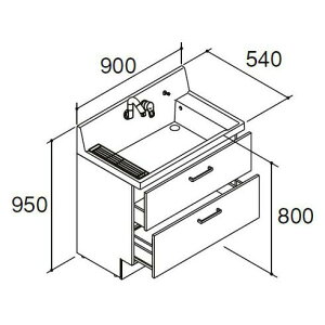 yő10~OFFN[|L!zLIXIL INAX ʉϑ sA ϑ{ Ԍ900mm tXCh^Cv AR3FH-905SY [J (ꕔn̂)