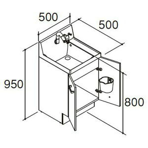 LIXIL INAX ʉϑ sA ϑ{ Ԍ500mm ^Cv AR3N-505SY [J (ꕔn̂)