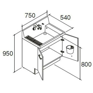 LIXIL INAX ʉϑ sA ϑ{ Ԍ750mm ^Cv AR3N-755SY [J (ꕔn̂)
