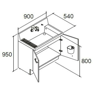 yő10~OFFN[|L!zLIXIL INAX ʉϑ sA ϑ{ Ԍ900mm ^Cv AR3N-905SY [J (ꕔn̂)