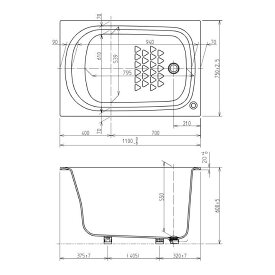 TOTO 人工大理石浴槽 ネオマーブバス 1100サイズ PNS1100 R/LJ エプロンなし ワンプッシュ栓 バスタブ 浴槽 メーカ直送 送料無料(一部地域のぞく)
