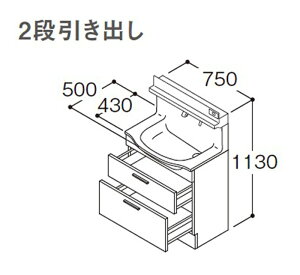 yԌP5{Ly[zTOTO IN^[uX Ԍ750mm 2io ^CvF1 LDSFM075BC