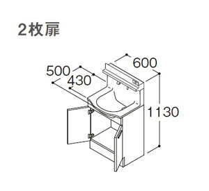 TOTO IN^[uX Ԍ600mm 2 ^CvF1 LDSFM060BA