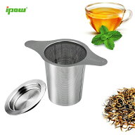 【蓋と取っ手付き】【送料無料】ipow 茶こし ステンレス 茶漉し 深型 茶こし網 深型 ティーストレーナー …