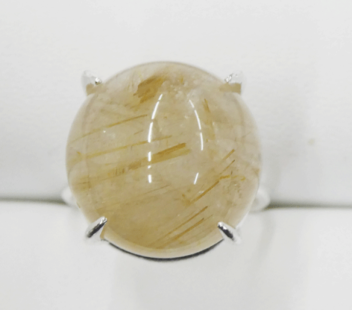 楽天市場】ルチル クォーツ ボール リング SV925 シルバー odr0901