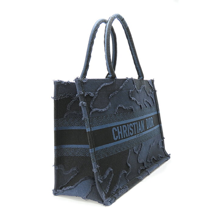 楽天市場】クリスチャンディオール ブックトート ネイビー  