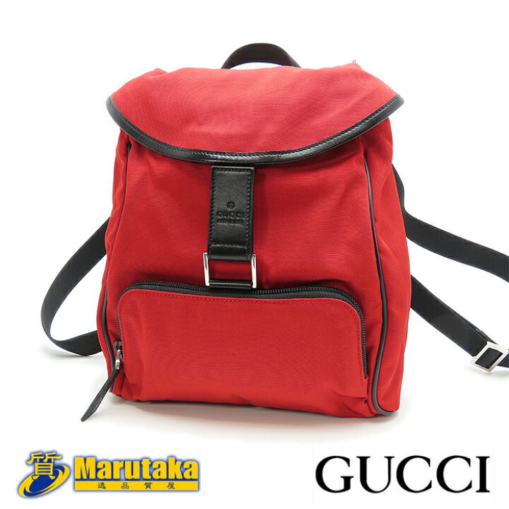 楽天市場】グッチ GUCCI ナイロン リュック 019・0352・001998 赤 黒 
