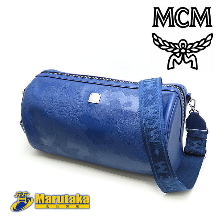楽天市場】MCM ショルダーバッグ 66540 ブルー 青 ダッフルバッグ 筒形 