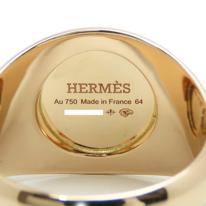 楽天市場】HERMES エルメス エクスリブリス シュヴァリエ リング 750 