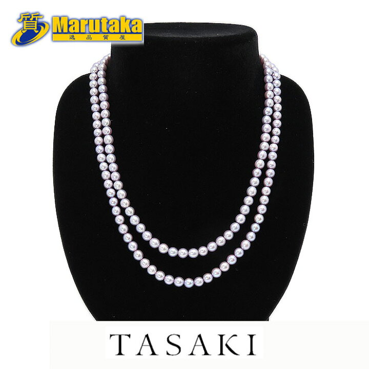 楽天市場】TASAKI 2連パール ネックレス パープル グラデーション 
