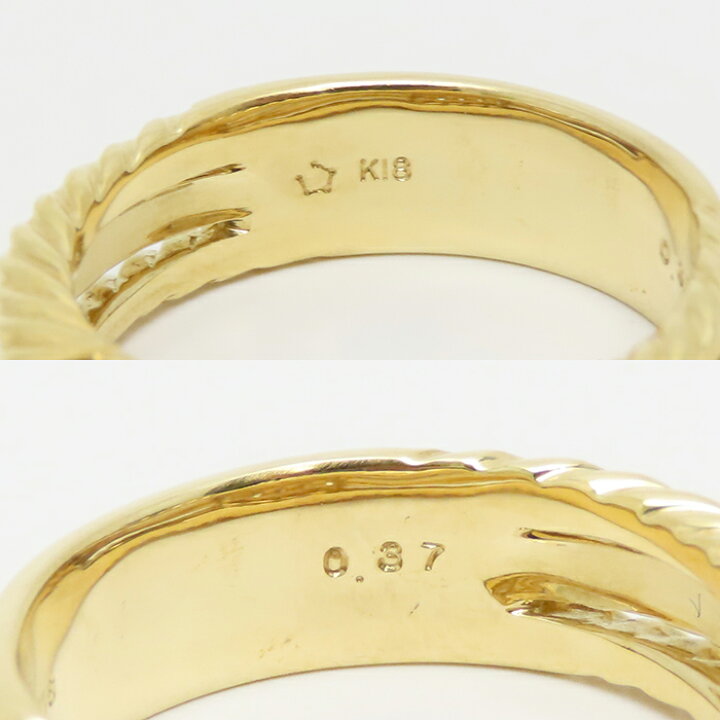 楽天市場】星の砂 リング K18 ダイヤモンド 0.37ct 12号 6.4g 鑑別書 