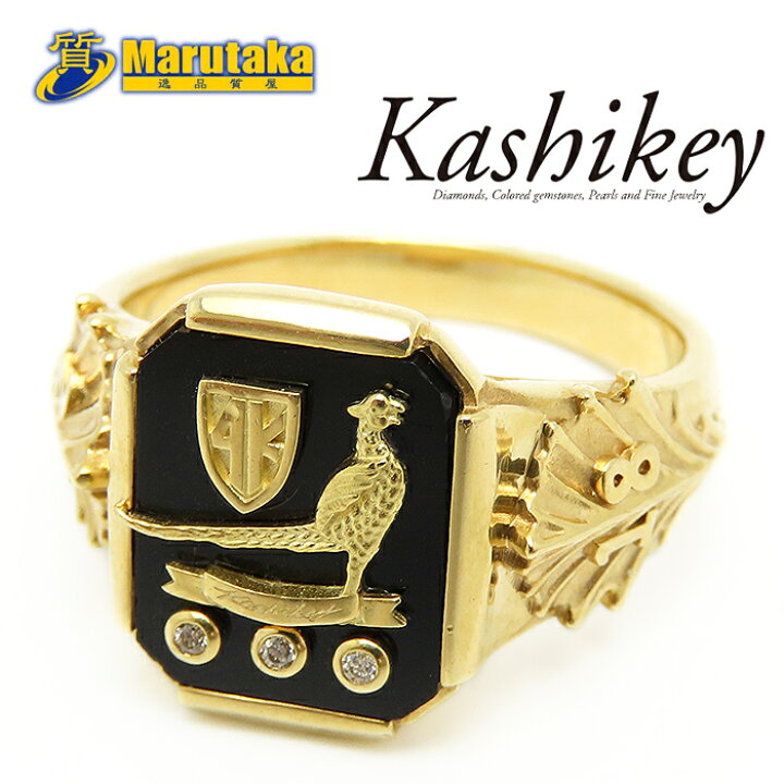 楽天市場】カシケイ ブラックカルセドニー ダイヤモンド リング 19号  