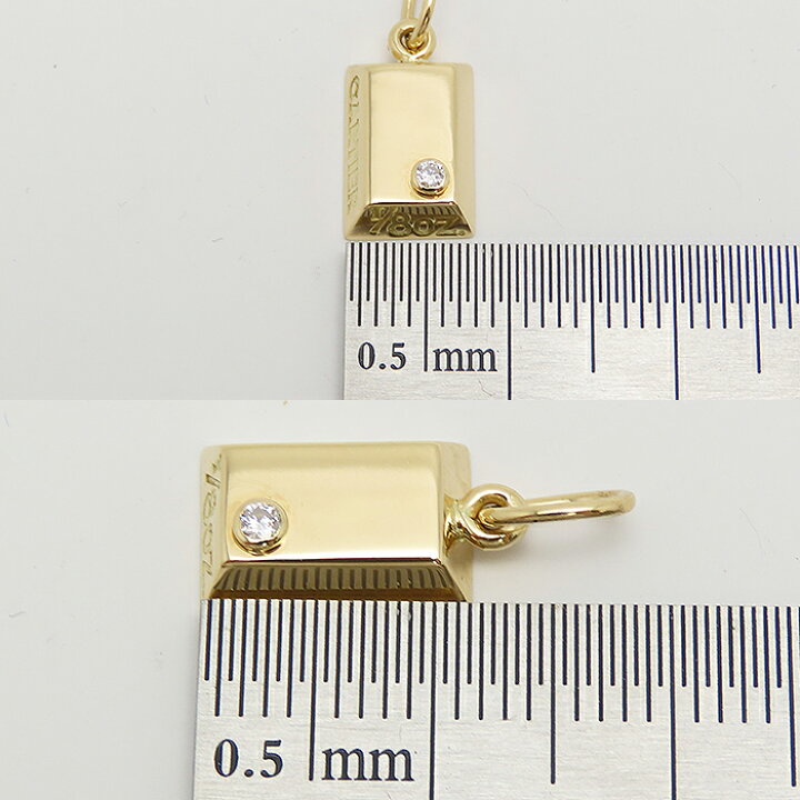楽天市場】カルティエ インゴット ペンダント トップ 750 YG K18 1/8oz 