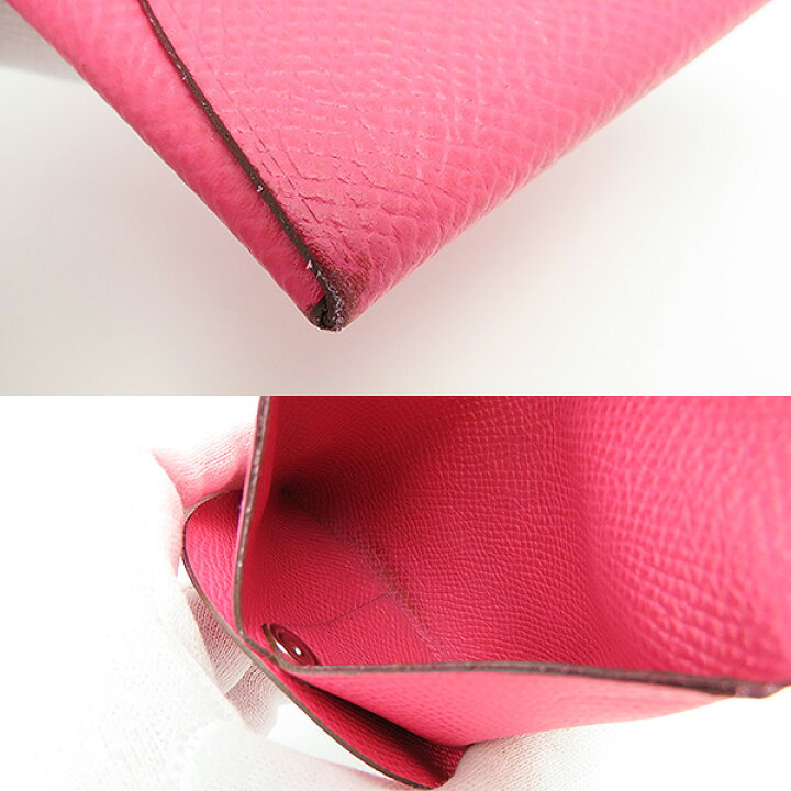 楽天市場】エルメス バスティア ピンク エプソン コインケース レザー  