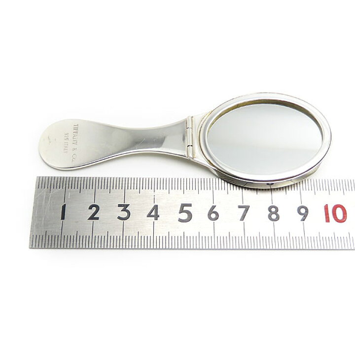 Tiffanyco ティファニー ミニ ミラー Sv 925 折畳 送料無料 シルバー コンパクト