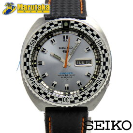 SEIKOセイコー 5 Sports 5スポーツ 6119-7170 チェッカーフラグ 回転ベゼル Cal.6119B 1969年 自動巻 社外革バンド 逸品質屋 丸高【中古】【送料無料】