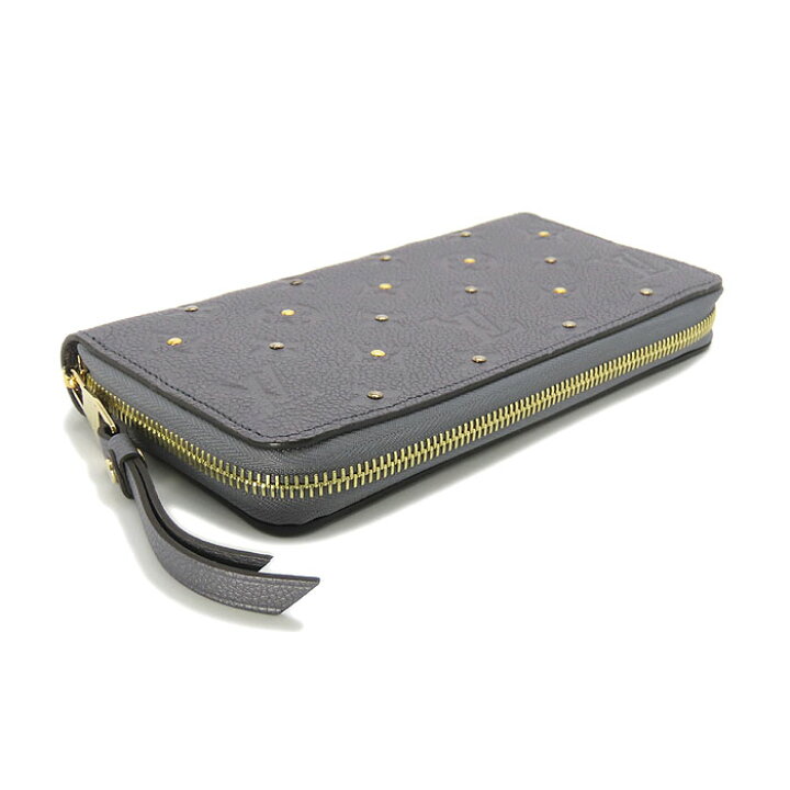 LOUIS VUITTON Monogram Empreinte Studs Zippy Wallet Gray M62209 LV