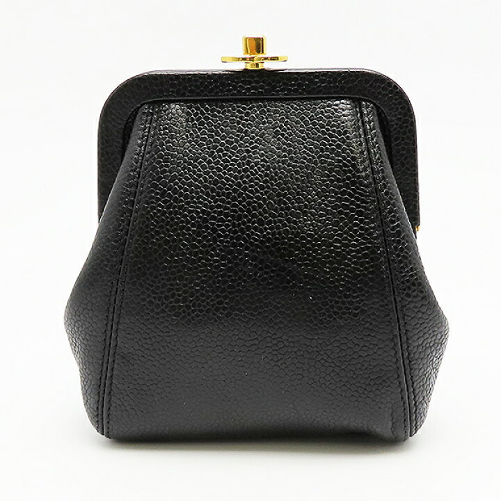 楽天市場】シャネル がま口 財布 キャビアスキン コンパクト  