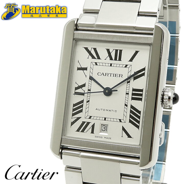 楽天市場】カルティエ タンクソロXL 自動巻 箱 保証書 シルバー文字盤  