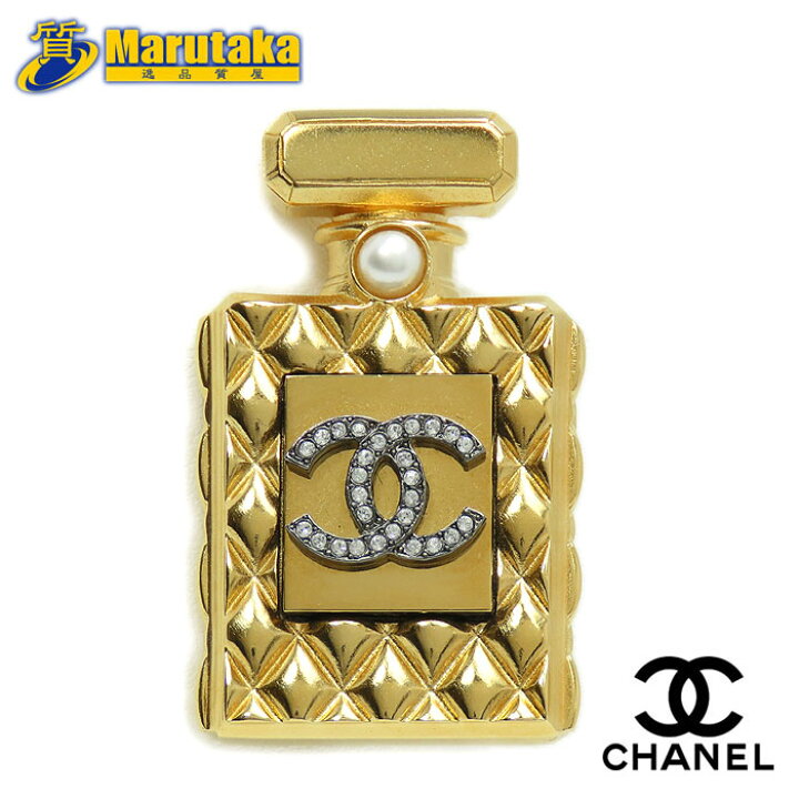 楽天市場】シャネル ブローチ 香水瓶 ココマーク ゴールド パール F20A  