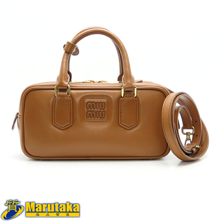 楽天市場】【ミュウミュウ】アルカディ 5BB142 コニャック 美品 