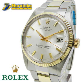 ロレックス デイトジャスト 1601/3 トリチウム 1971年頃 ROLEX アンティーク ヴィンテージ ステンレス 3列巻ブレス YG DATE JUST Cal.1570 箱 保証書 オーバーホール 腕時計 逸品質屋 丸高 甲子園 西宮 兵庫 21-112-1 【中古】【送料無料】